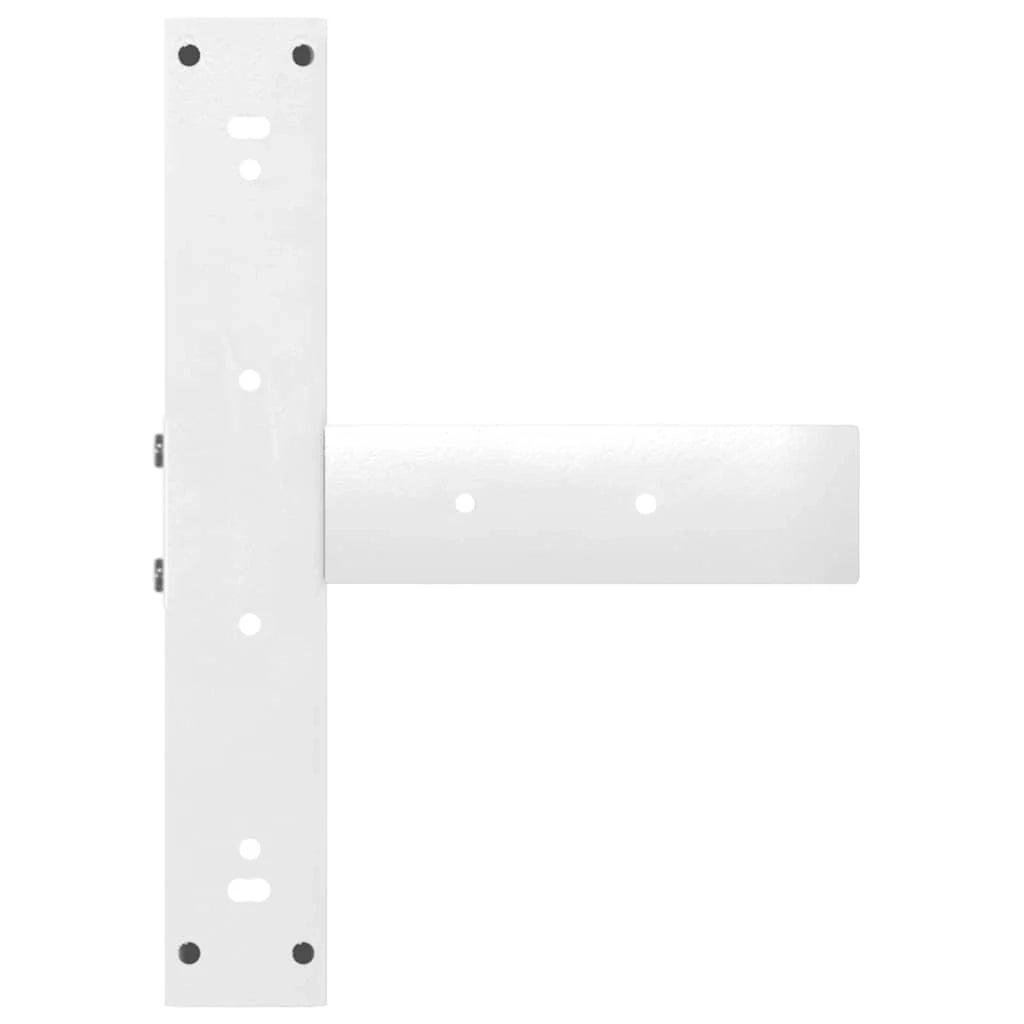 Set di 2 gambe per tavolo da pranzo a forma di T robuste e dal design moderno in acciaio bianco 50 x 35 x 73 cm 02_0057318