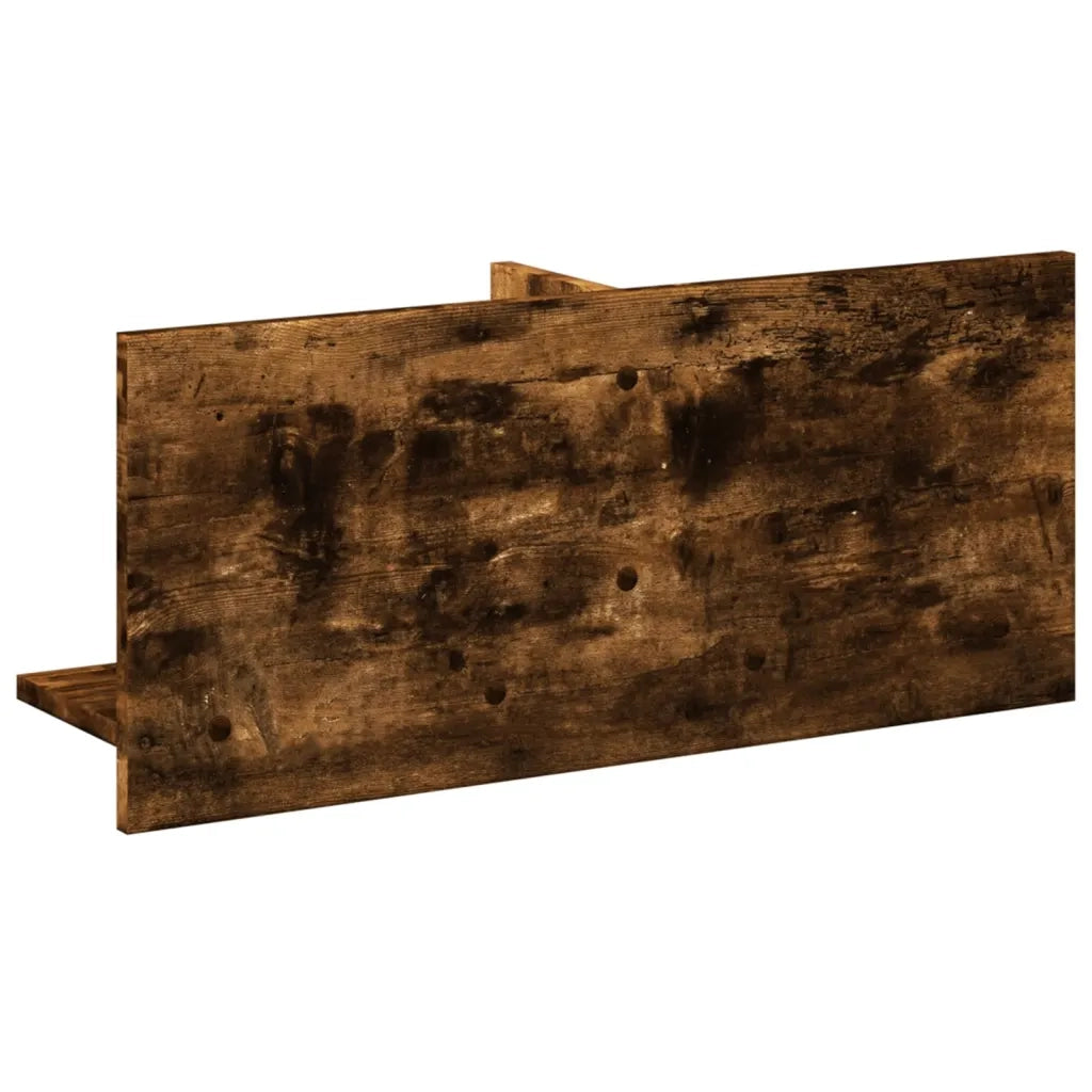 Mobile a Parete 70x16,5x30 cm Rovere Fumo in Legno Multistrato