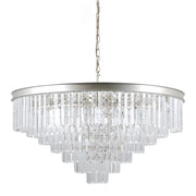 Lampadario Italux Verdes cristallo oro champagne 14xE14