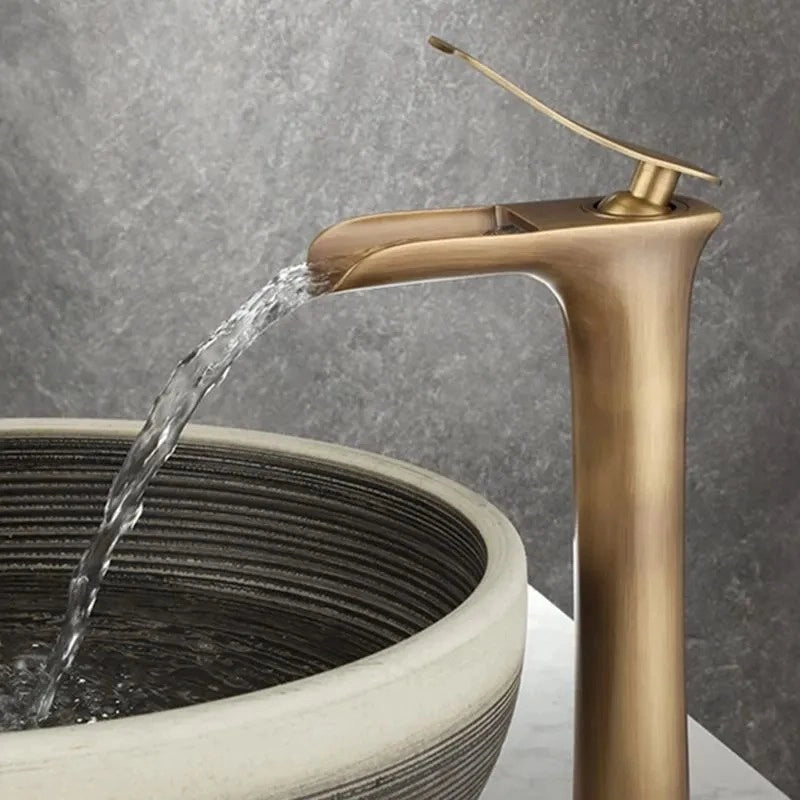 Rubinetto Da Lavabo Rea Laguna Antique Brush Gold High