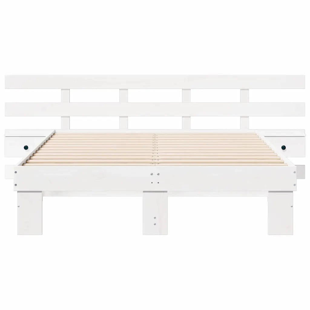 vidaXL Struttura del letto con cassetto Bianco