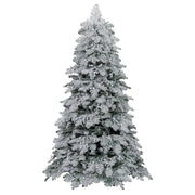 Albero di natale pieghevole con 130 palline luci led e 616 punte di ramo, Albero di natale artificiale innevato da 180 cm Bianco