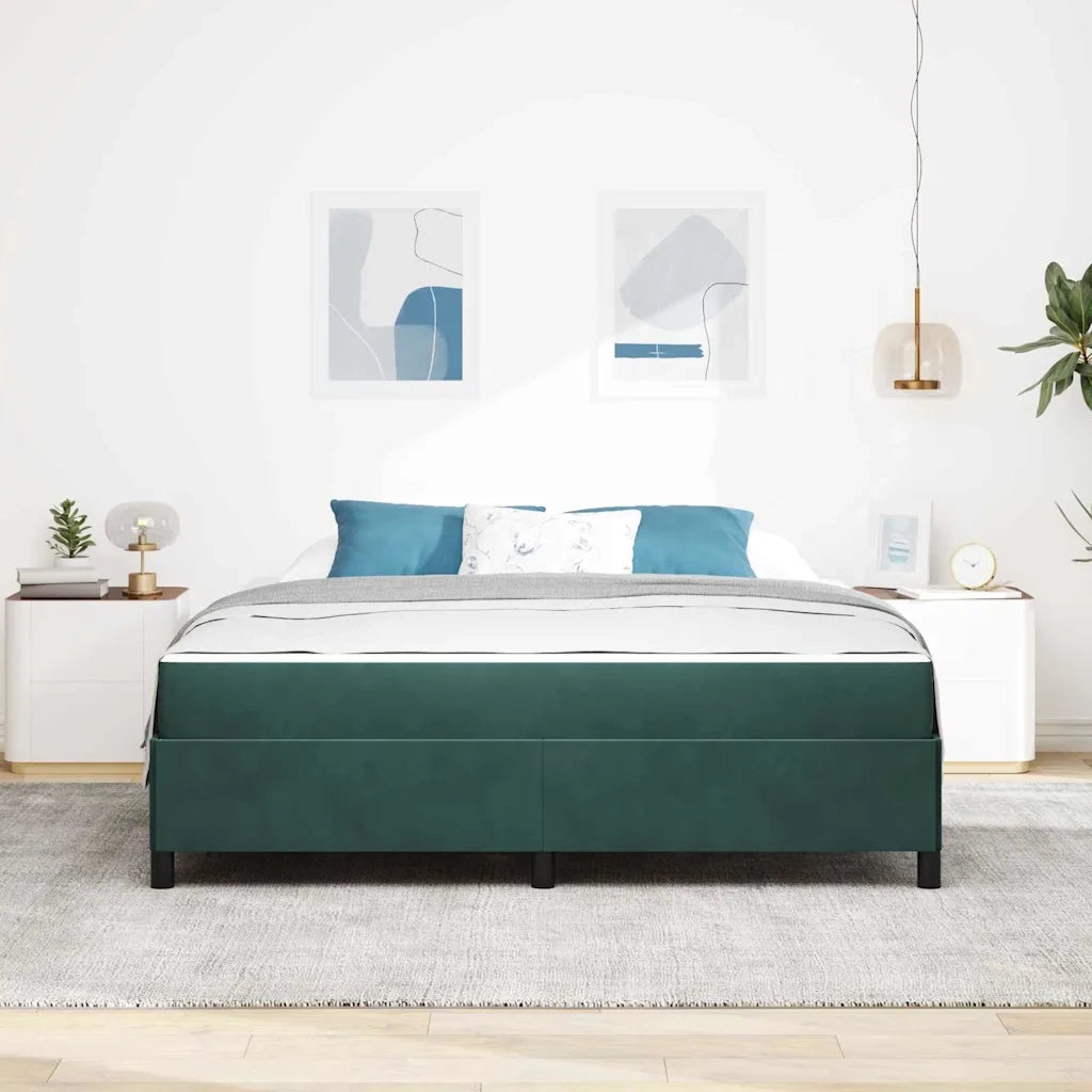 Struttura del letto Verde Scuro 180 x 200 cm Tessuto 3399081