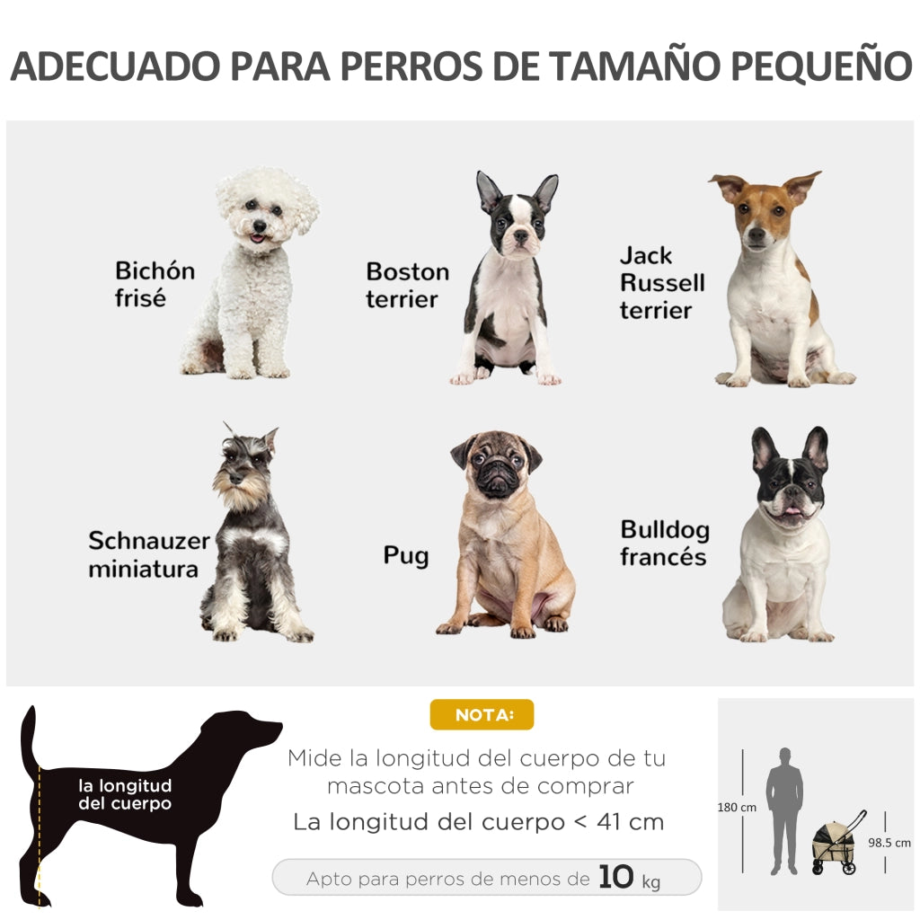 Carrello per Cani Pieghevole ¨C zephmum ¨C Caqui