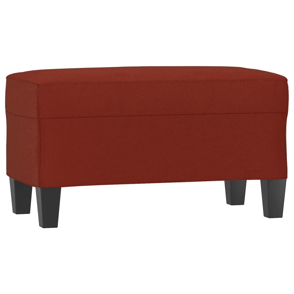 Panca-Sgabello Rosso Vino 70x35x41 cm in Similpelle 696632