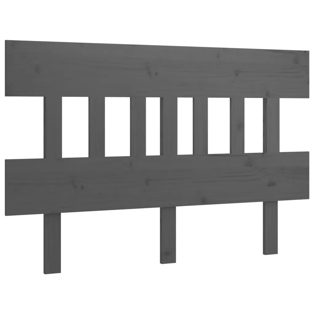 Testiera per Letto-Testata-Testiera Decorativa Grigia 143,5x3x81 cm Legno Massello di Pino