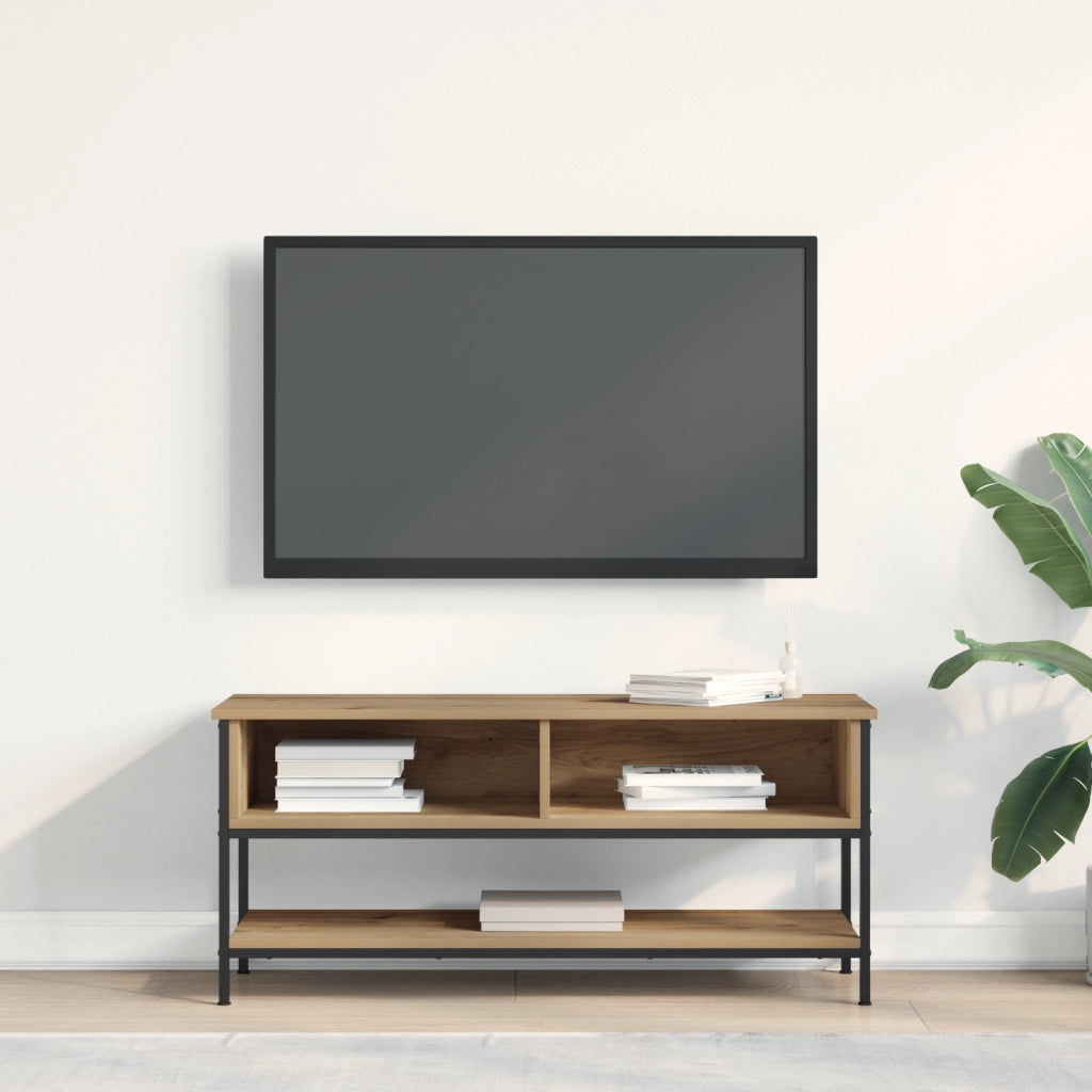 mobile TV  Artisan Rovere 100x35x45 cm Legno ingegnerizzato e Acciaio