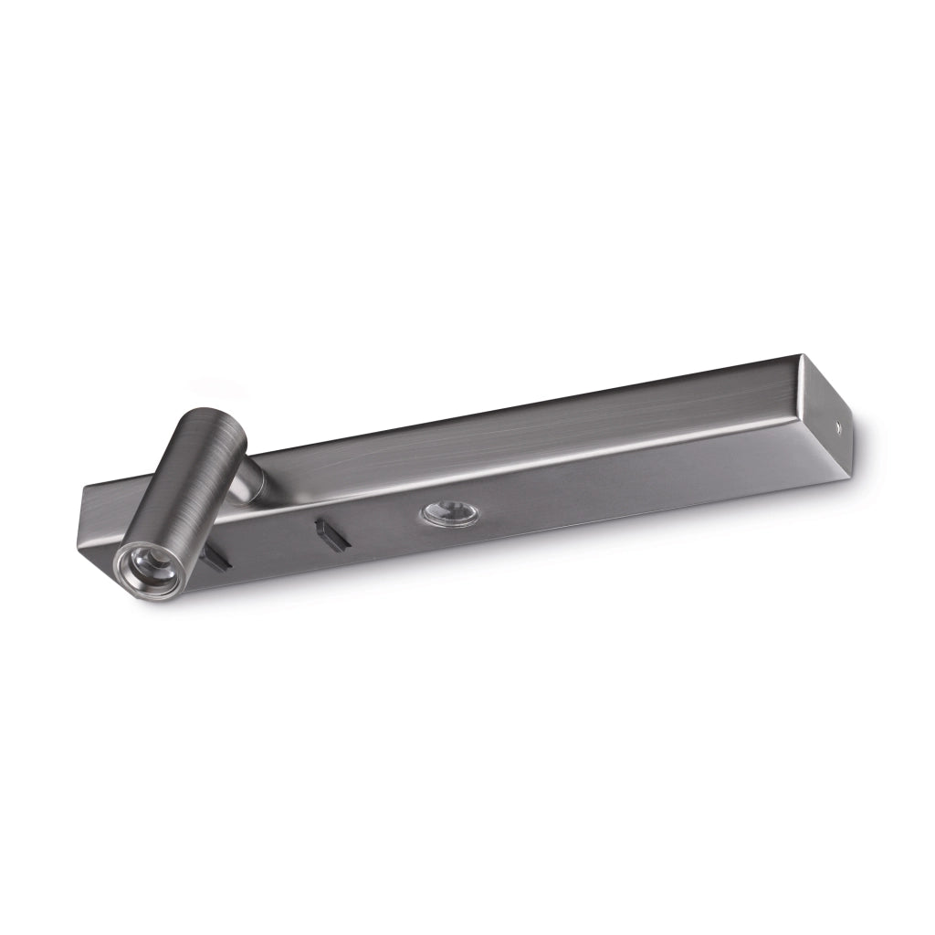 Applique Bonne Nuit 2 Luci Led Integrato Nickel
