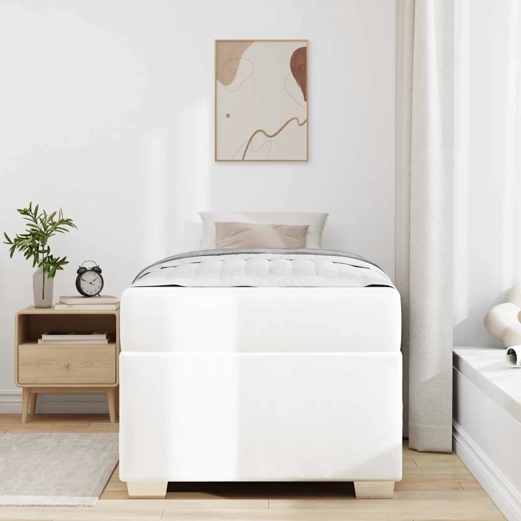 vidaXL Struttura del letto Bianco 90 x 200 cm Pelle sintetica