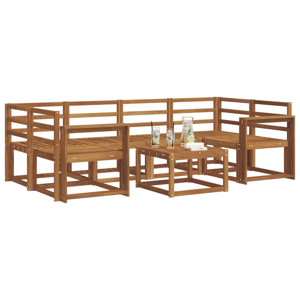 Set di divani da esterno 7 pcs Naturale