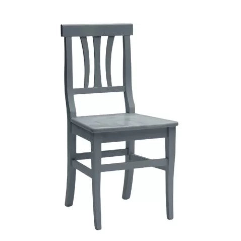 Set 2 sedie classiche legno grigio seduta legno 46x44x90 - Mobili 2G