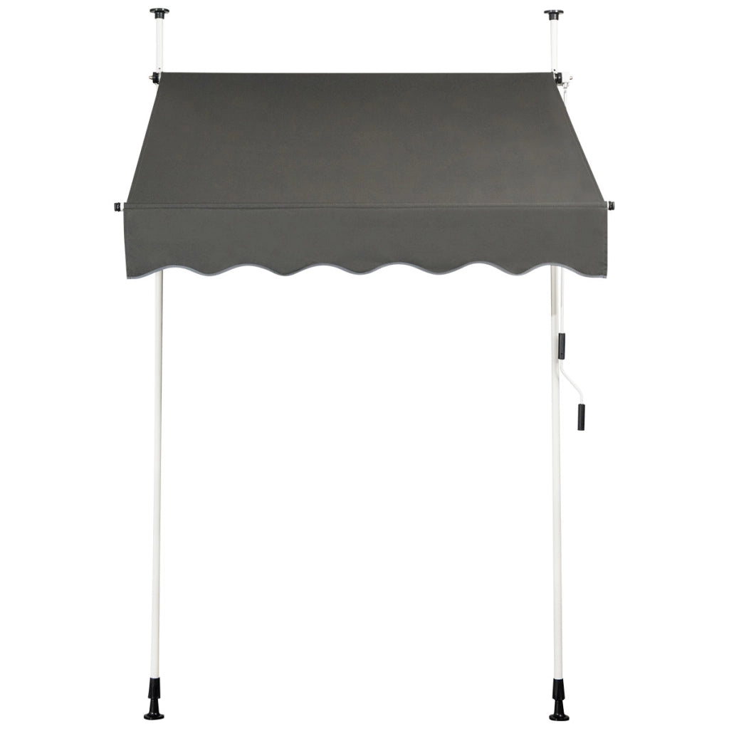 Tenda da sole telescopica e retrattile, Tenda parasole resistente ai raggi UV impermeabile 150x120cm Grigio scuro-Tende parasole