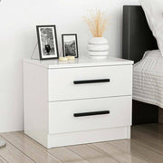 Iune, Comodino un Ripiano, 50x47x40h cm Bianco