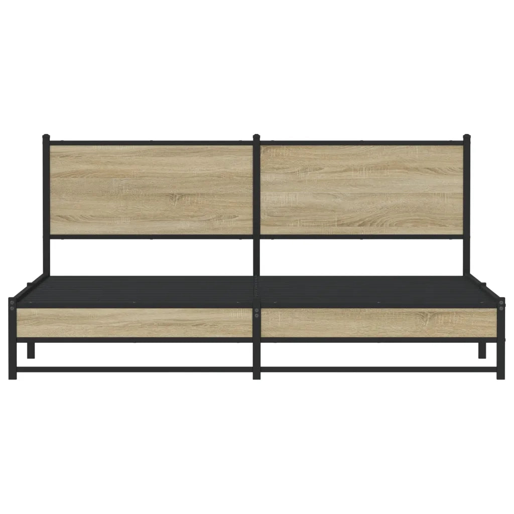 Giroletto senza Materaso in Metallo Rovere Sonoma 183x213 cm 3301396