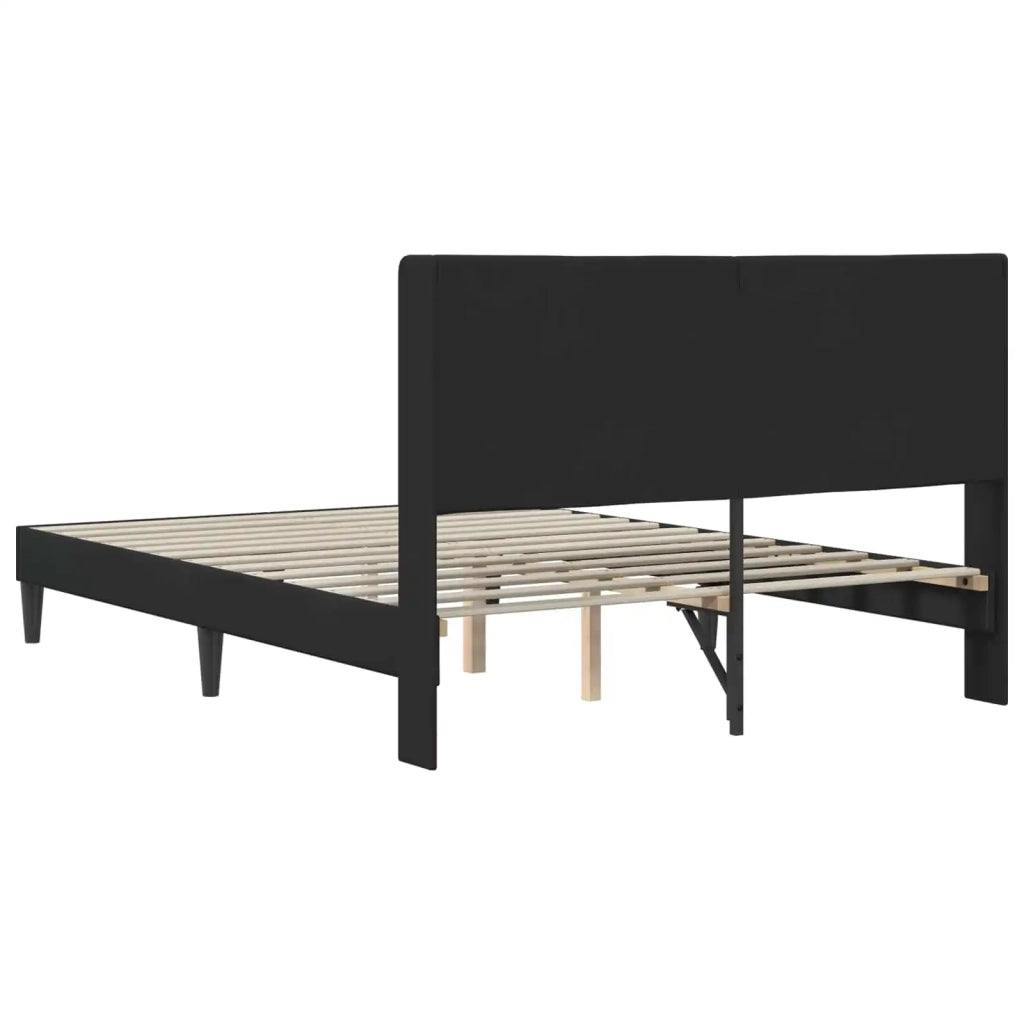 Struttura del letto con testiera Nero 160 x 200 cm Velluto