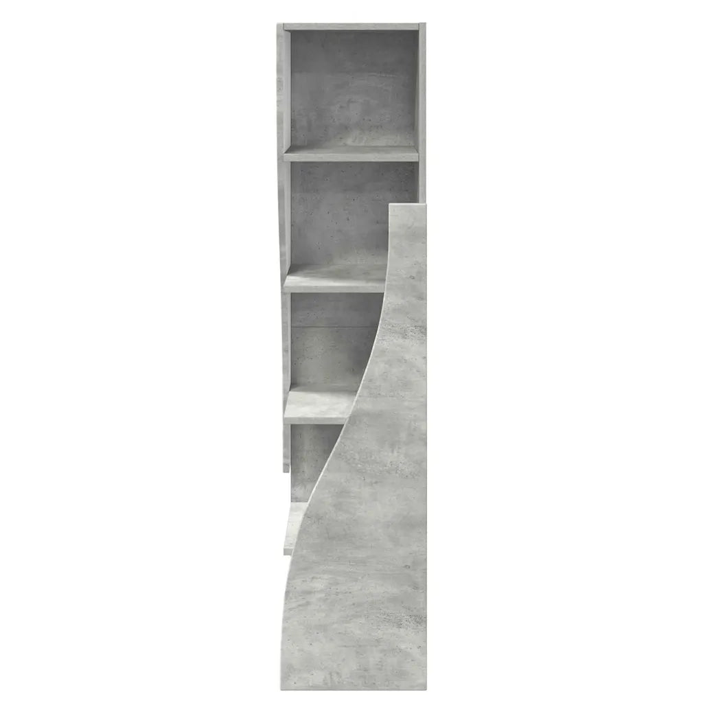 Mobile angolare Grigio cemento 32x32x140cm Legno multistrato 889878