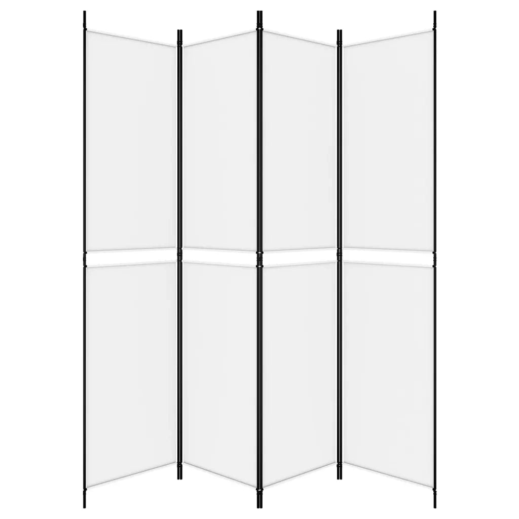 Divisorio a 4 Pannelli Bianco 200x220 cm Tessuto cod mxl 68767