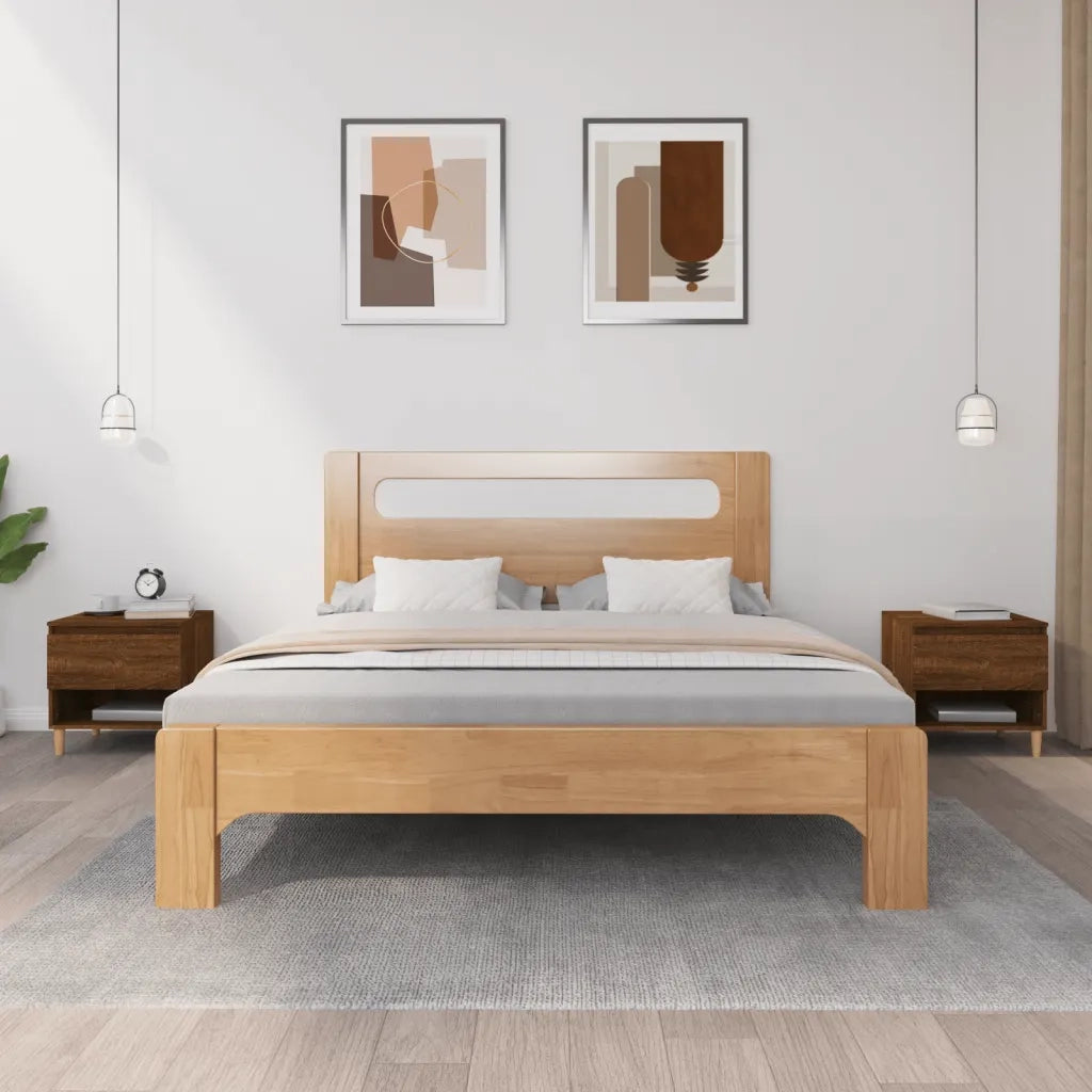 Comodini 2 pz-Set di 2 Tavolino da notte Rovere Marrone 50x46x50 cm in Legno Multistrato