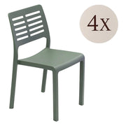 Canoe, Sedia da Esterno 4 Sedie Made in Italy, Verde