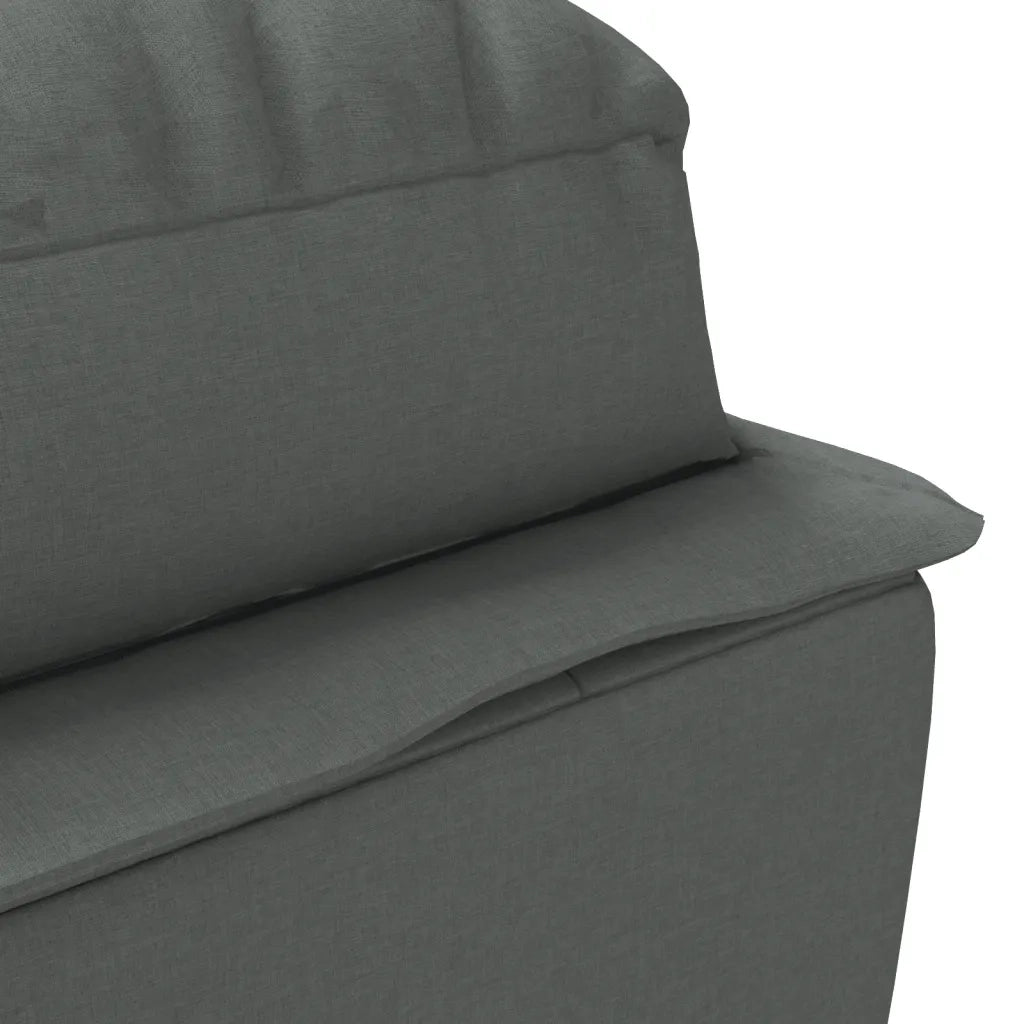 Chaise Longue con Cuscini Grigio Scuro in Tessuto CFW4816924