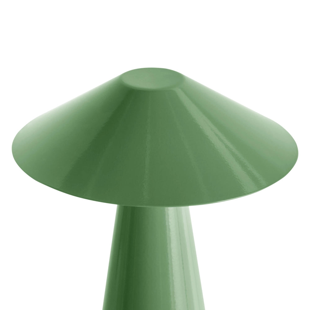 Lampada da tavolo verde a LED senza fili in ferro per interni Fungo moderno minimalista