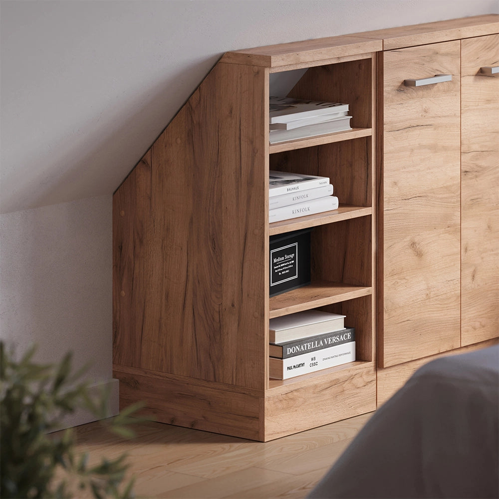 Mobile cucina sottotetto R-Line Rovere dorato 40 cm con 4 scomparti Vicco
