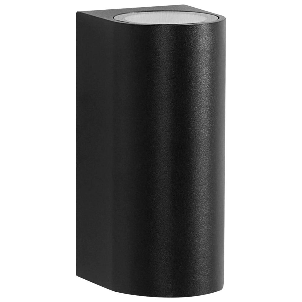 Set di 2 lampade LED da esterno per pareti esterne 21 cm in metallo e alluminio nero design moderno