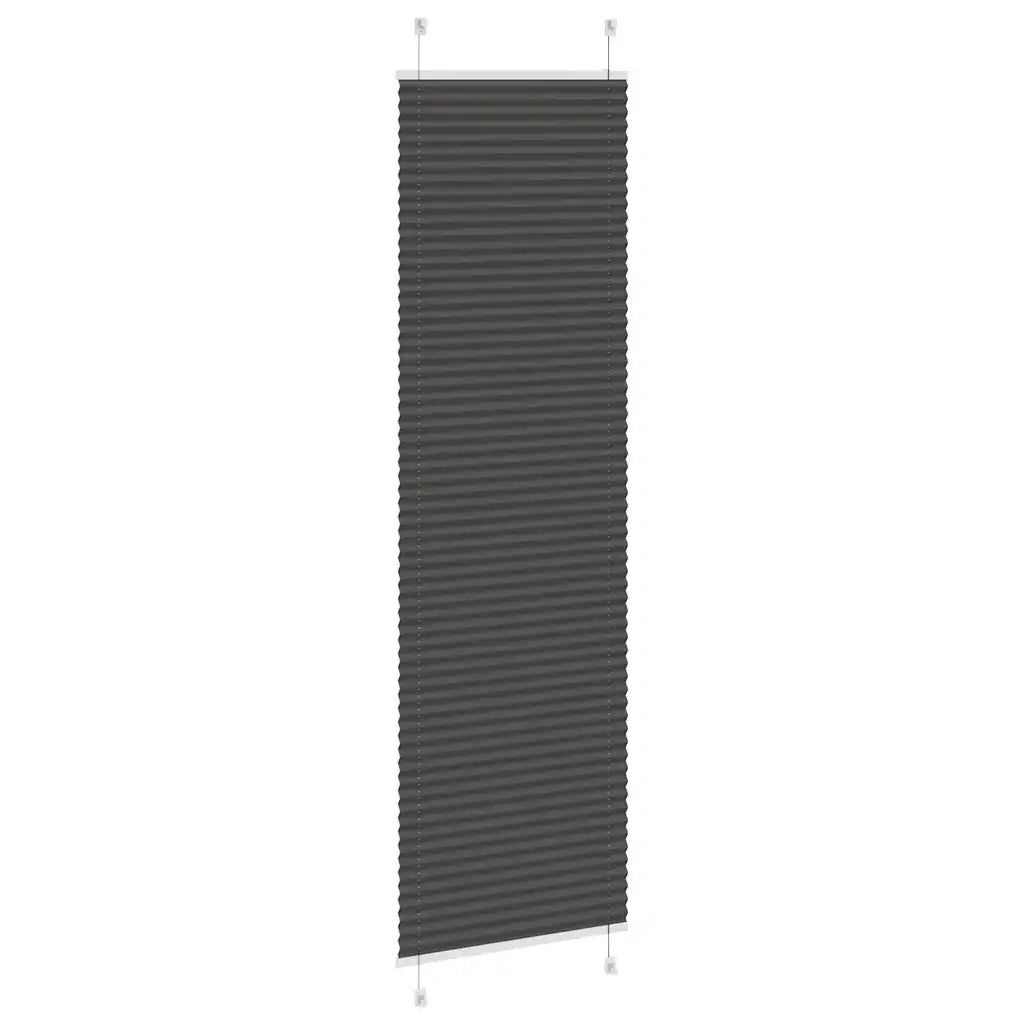 Tenda Plissettata Nera 60x200 cm Larghezza Tessuto 59,4 cm 4015152