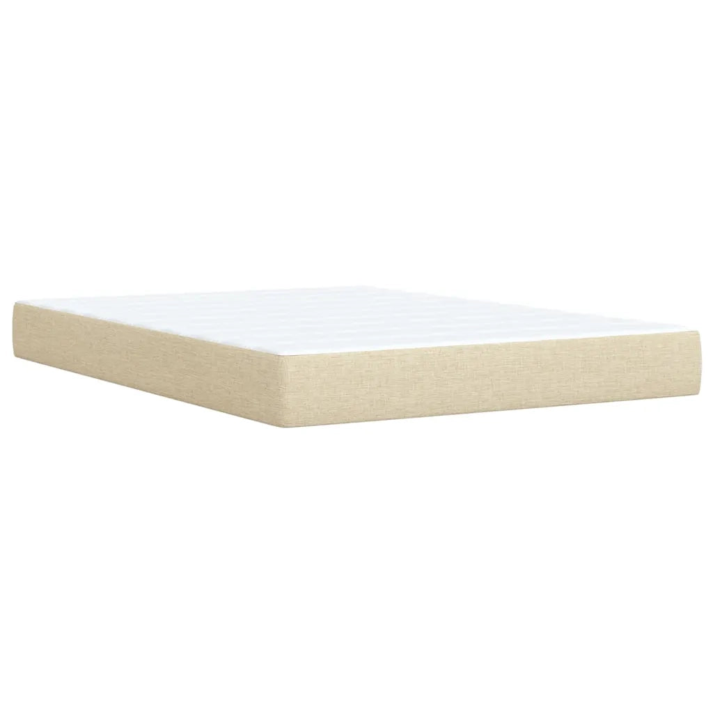 Giroletto a Molle con Materasso Crema 140x200 cm in Tessuto 3287498