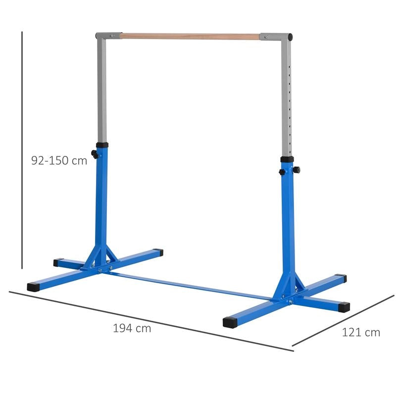 SBARRA PER GINNASTICA ARTISTICA O DANZA CLASSICA REGOLABILE IN ALTEZZA 92-150 CM, BLU
