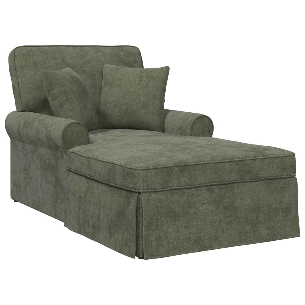 Chaise Longe con Gonna con cuscino Verde 157 x 91 x 91 cm ARES