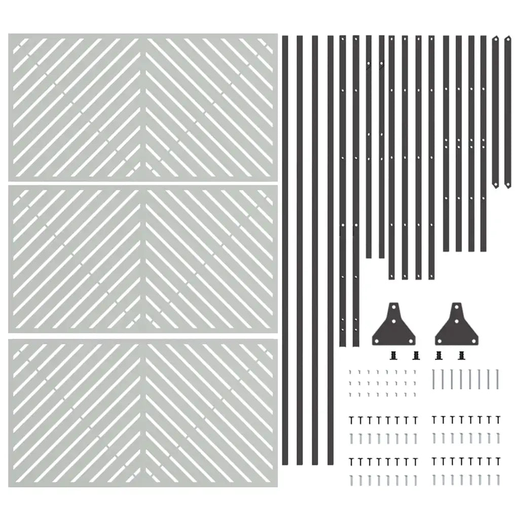 Schermo per Privacy Grigio 100 x 50 x 180 cm Acciaio CFW7456739