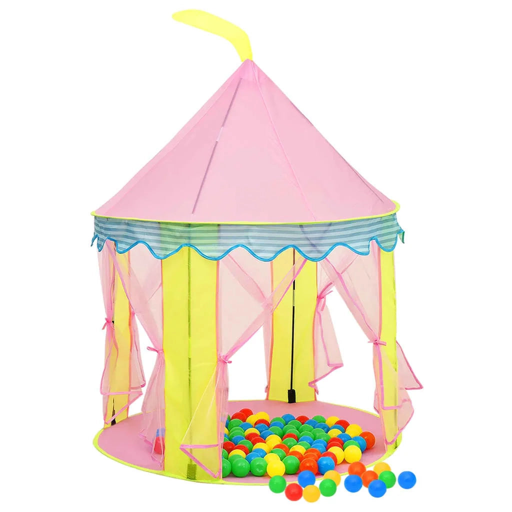 Tenda da gioco per bambini con 250 palline 100 x 100 x 127 cm rosa 02_0005168