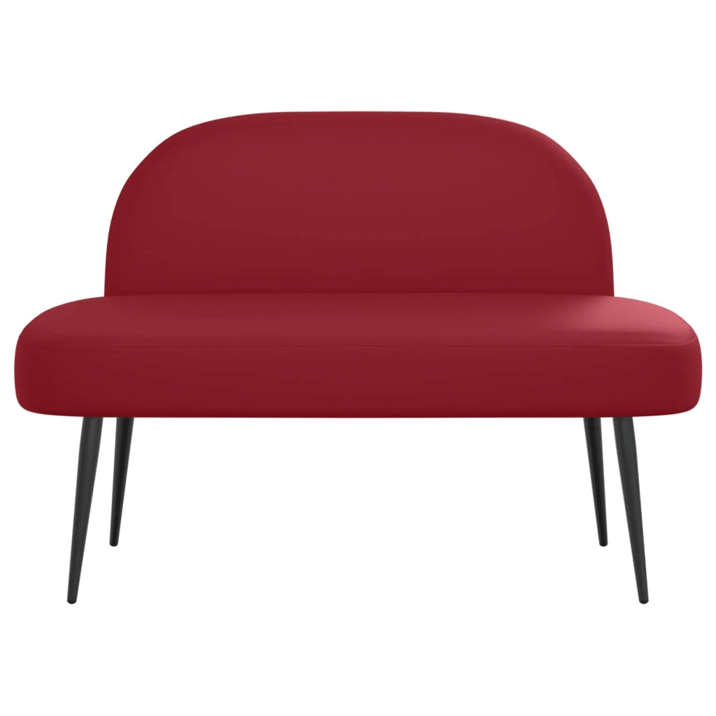Panchina imbottita con schienale Rosso vino 110 x 60 x 76 cm