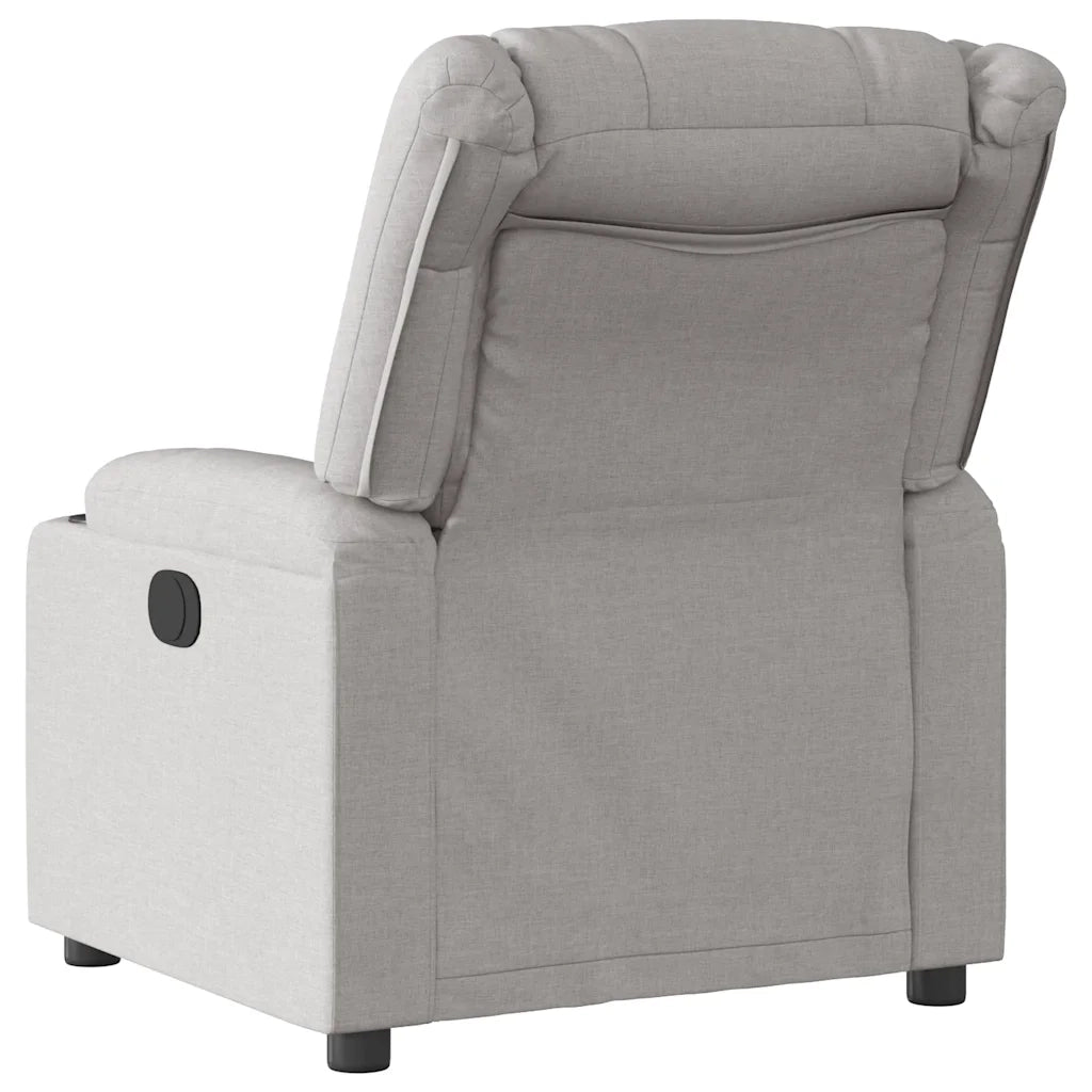 Poltrona Elettrica Reclinabile Grigio Nuvola in Tessuto 3310253