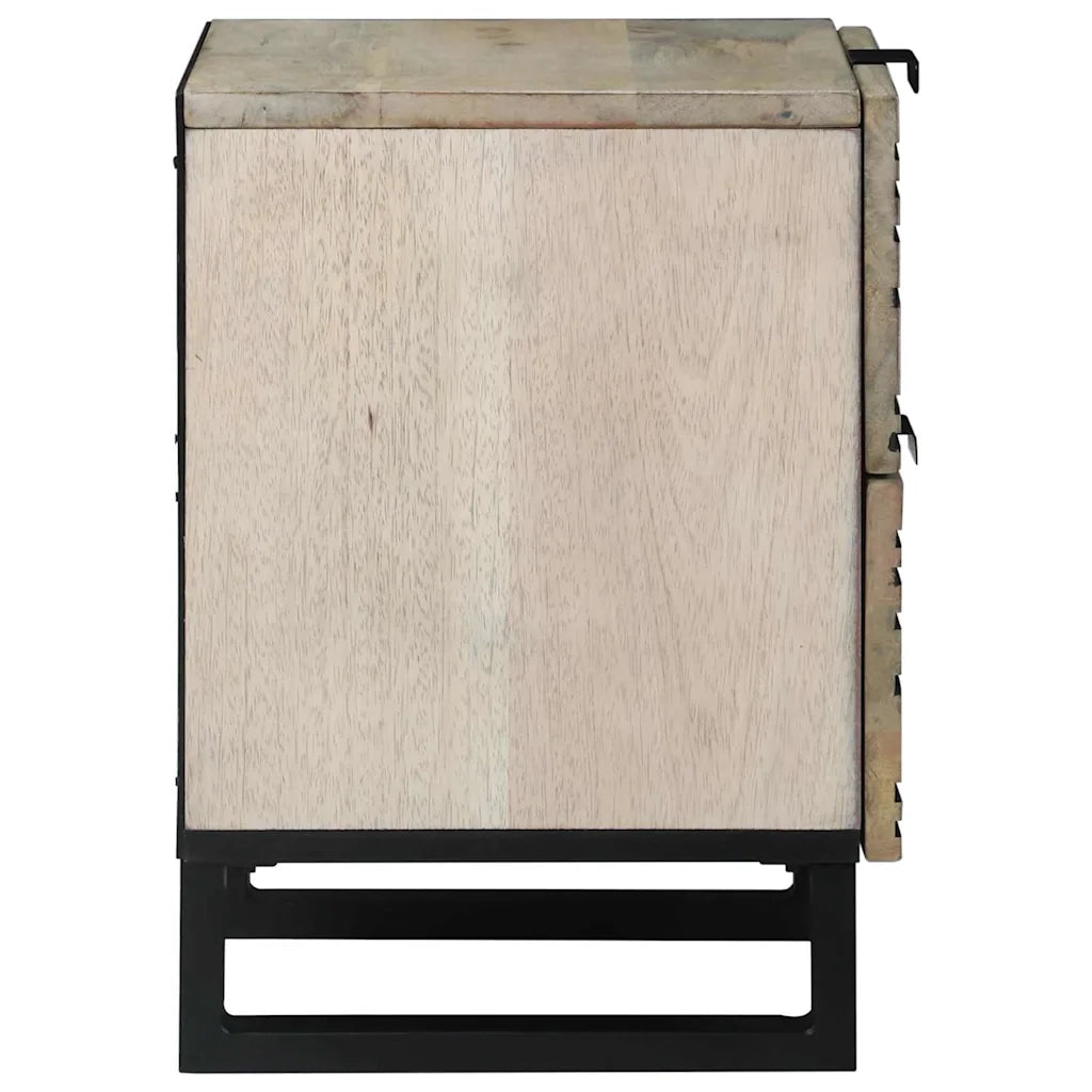 Armadio da Notte 2 pcs Bianco e Nero 40 x 33 x 46 cm 4017971