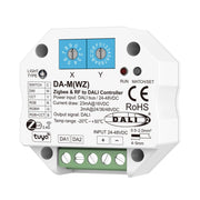 Convertitore Zigbee RF a DALI, Compatibile con Tuya APP e Philips Hue, Controller 6 in 1 per Monocolore CCT RGB RGBW RGB+CCT, 1 Indirizzo, Alimentazione Da Bus 15mA@16VDC o 2mA@24VDC