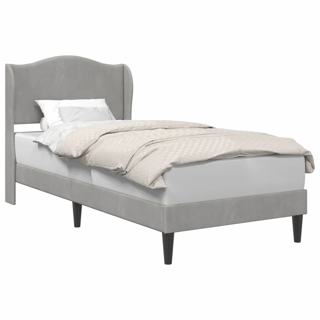 Struttura del letto Grigio Chiaro 80 x 200 cm Velluto 42027881