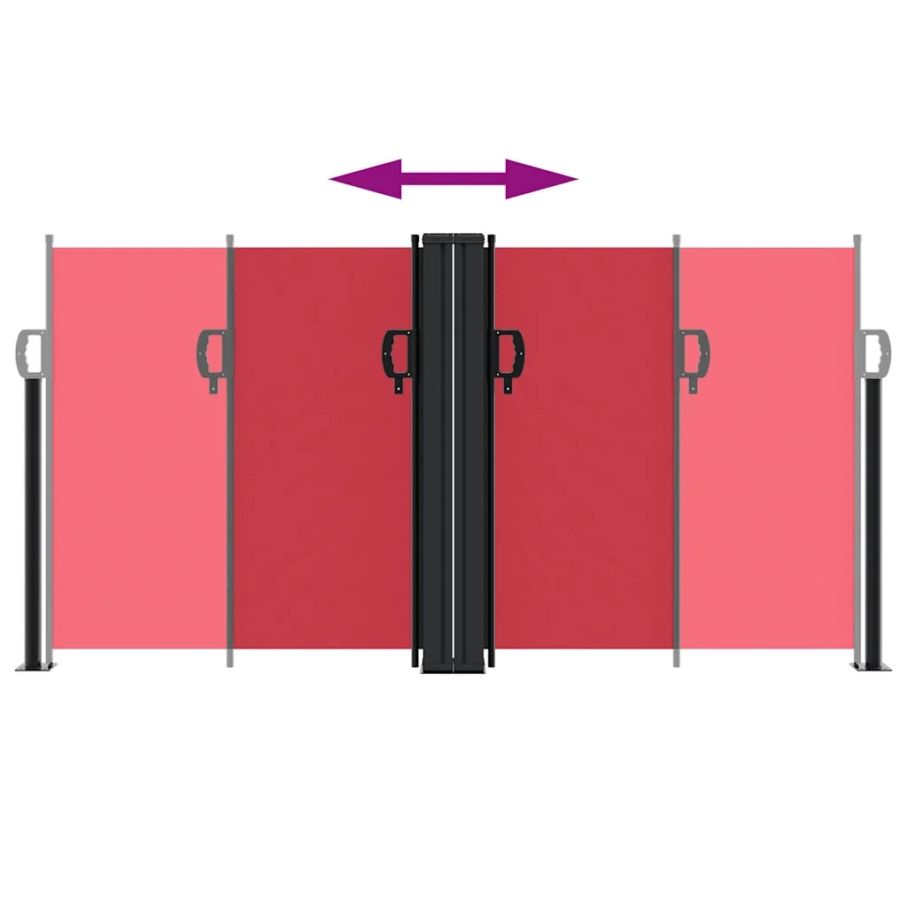 Tenda da Sole Laterale Retrattile Rossa 120x1000 cm 4004702