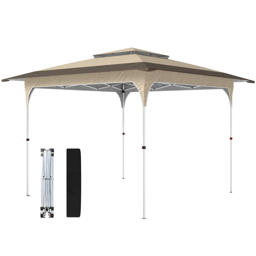 Tenda da giardino pieghevole ¨C zephmum ¨C caqui 3.5x3.5 m