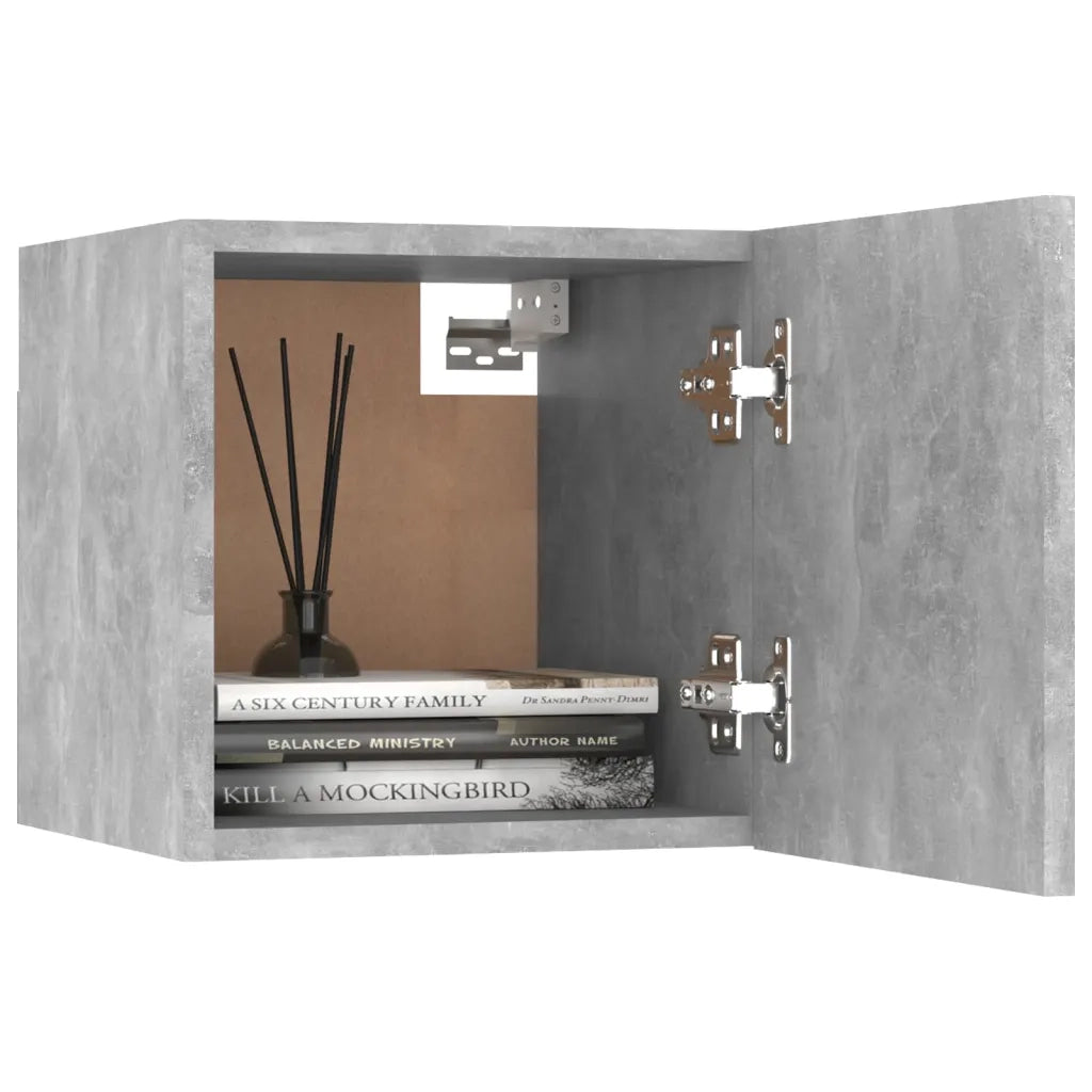 Set di Mobili Porta TV 8 pz Grigio Cemento in Legno Multistrato 3079068
