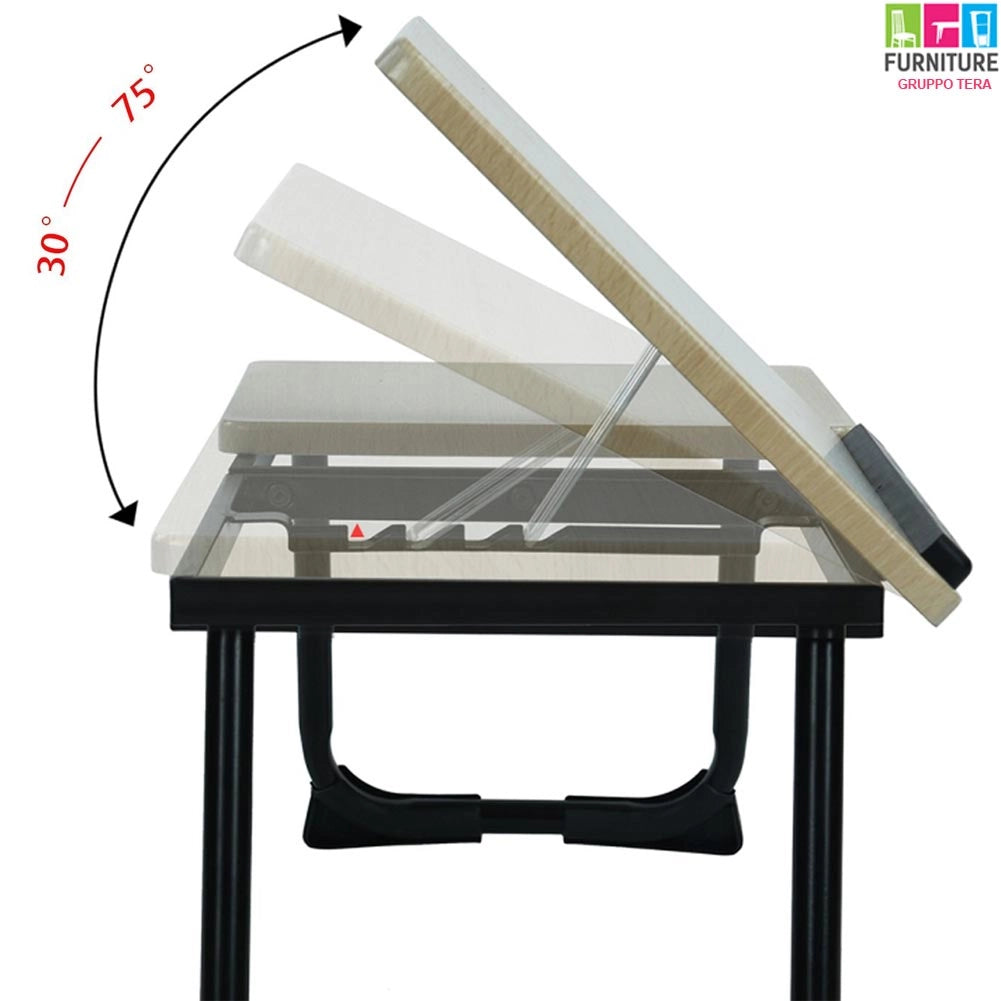 Tavolino Pieghevole Vassoio da Letto e Divano Porta PC con regolazione 65x30cm