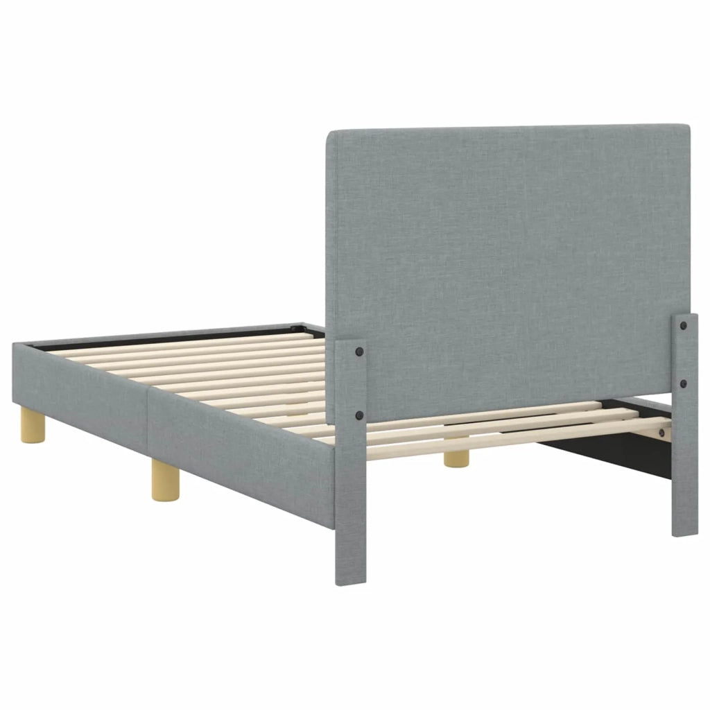 Struttura letto Bambini | Letto Infantile | Lettino con testata Grigio chiaro 80 x 160 cm