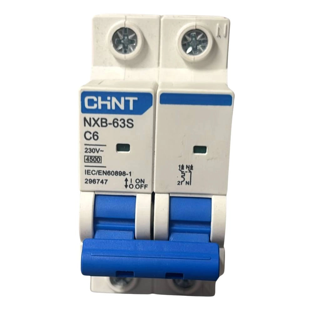 Chint 296747 interruttore magnetotermico serie nxb-63s c6 1p+n 4,5ka