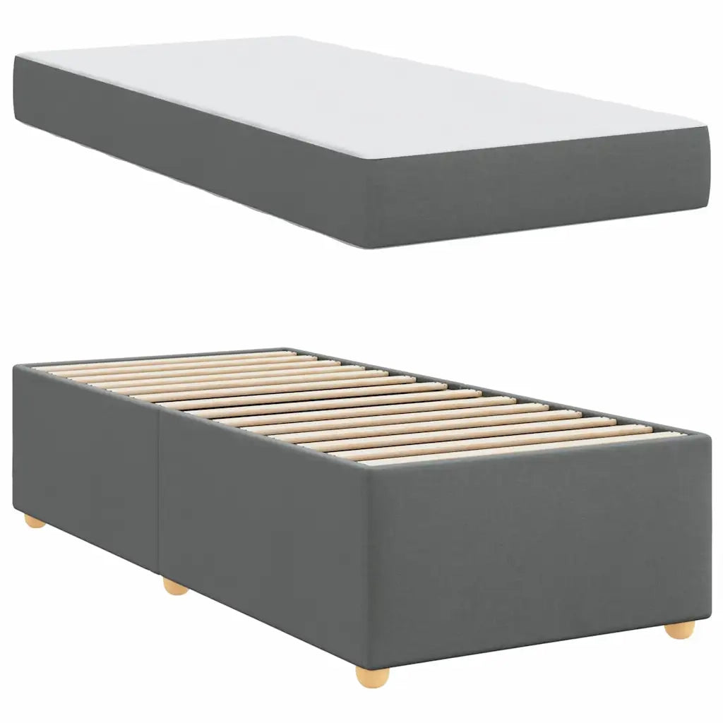 Struttura del letto Grigio scuro 80 x 200 cm Tessuto 3399315