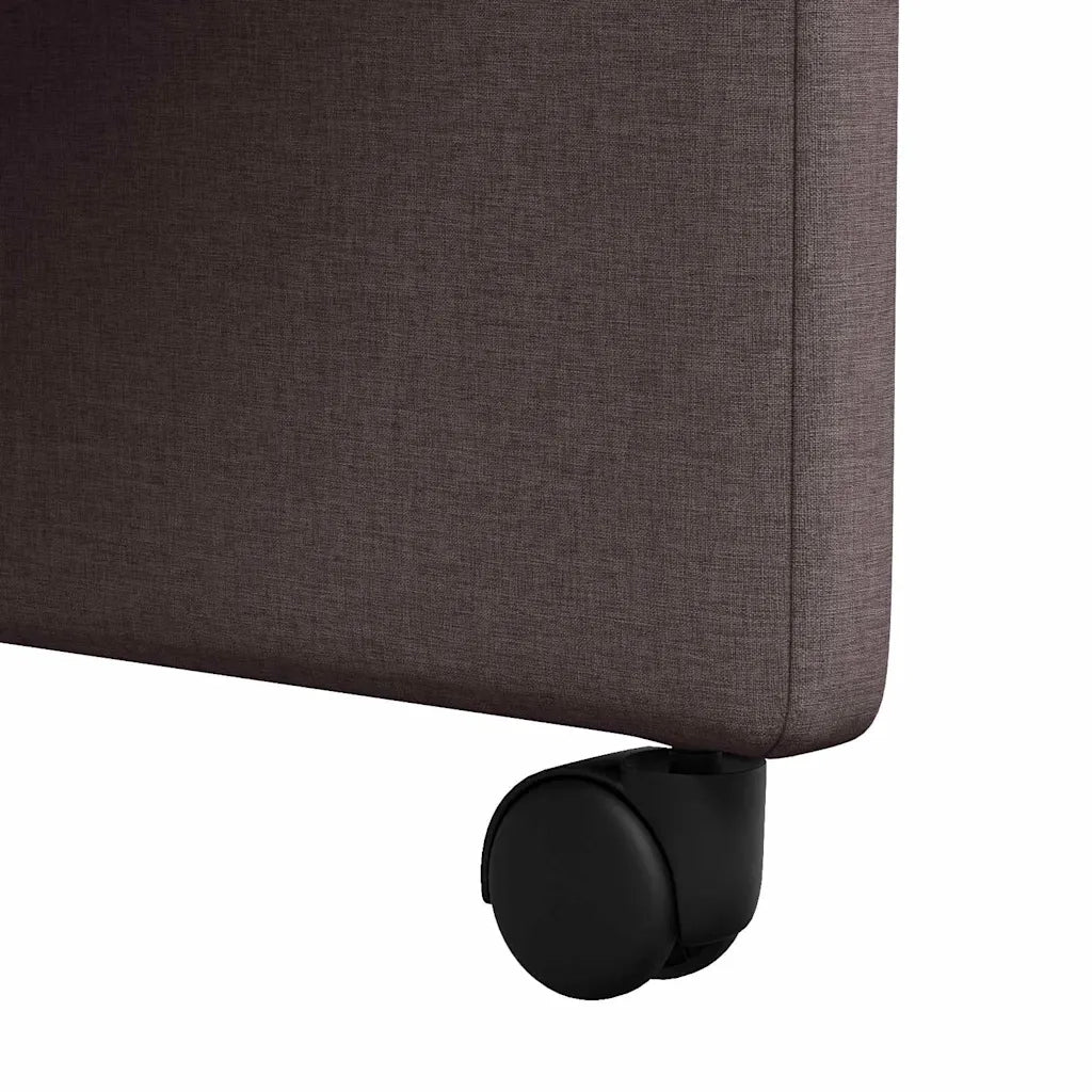 Sedie da Pranzo con Ruote 2 pcs Marrone Scuro 57 x 66 x 94 cm 42017811