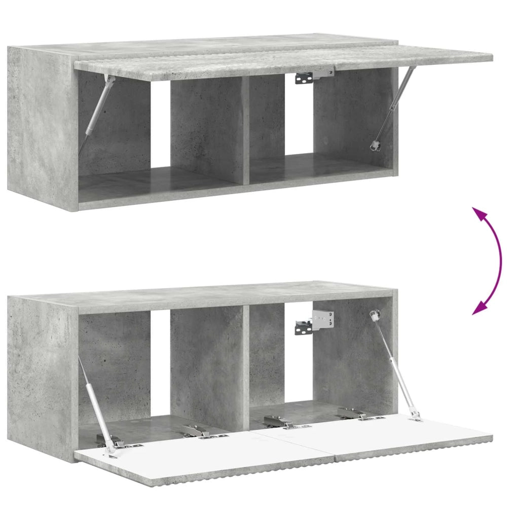 Set di Mobiletto da TV a Parete 4 pcs Grigio cemento 3408919