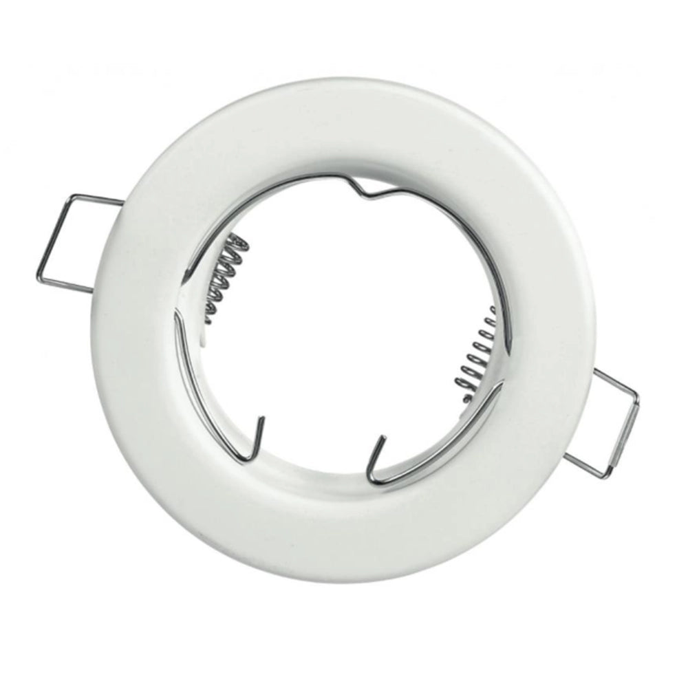 Struttura rotonda incasso per lampada gu10 reflex metallo *** colore bianco, confezione 1