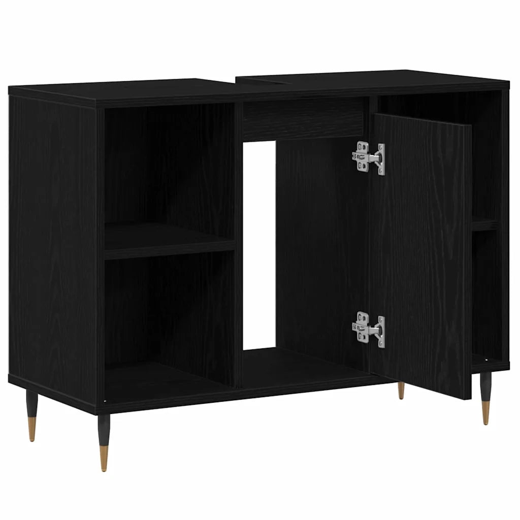 Mobile da Bagno Nero 80 x 33 x 60 cm Legno multistrato 873894