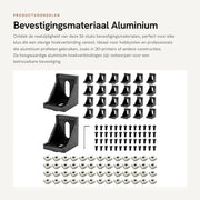 Connettore angolare 26 pezzi - Profilo aluminium 30x30 - Connettori angolari - Supporto parete - Angolo 90 gradi - Inclusi viti e dadi - Connettore angolare